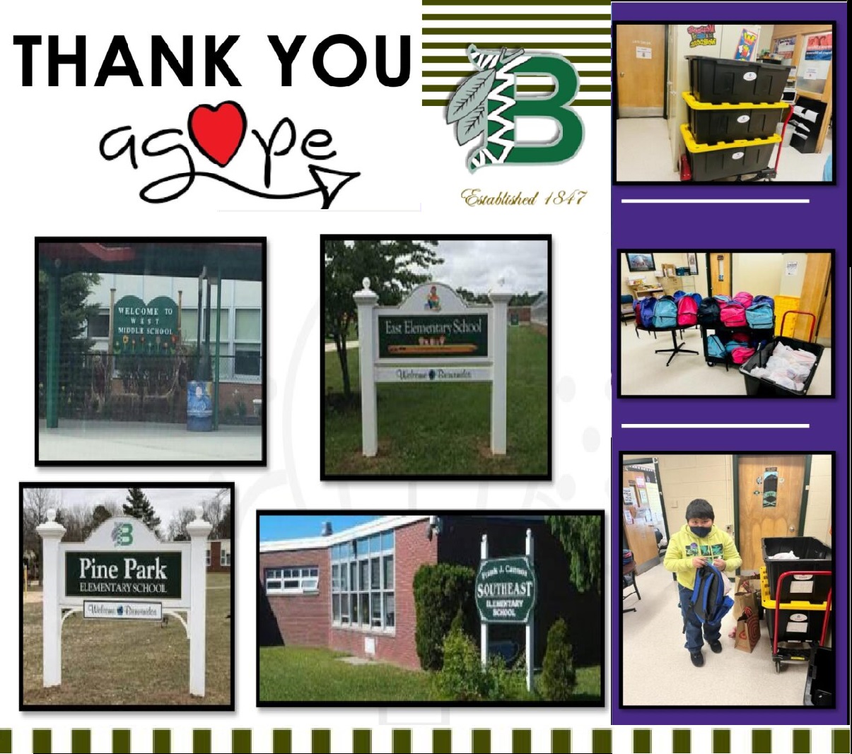 Thank You card from students
